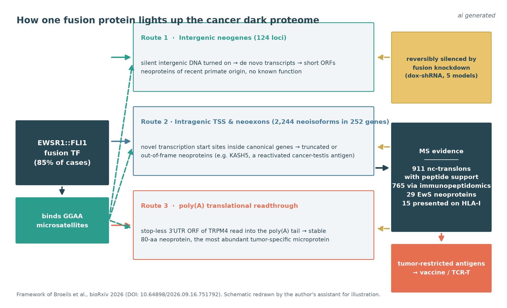 schematic of fusion-driven dark proteome